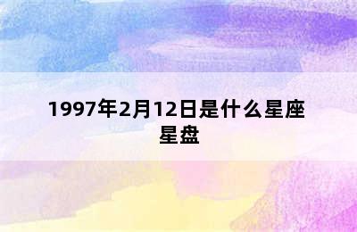 1997年2月12日是什么星座 星盘